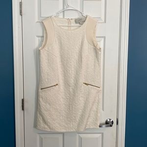 Cream sleeveless a-line J. Crew dress Large